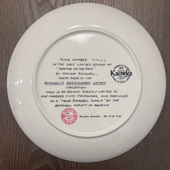 Norman Rockwell Collector’s Decorative Plate with Gold and Brown Accents - Picture 2 of 4